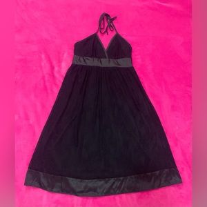 Women Black Halter Cocktail Dress L